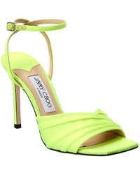 Jimmy Choo Basil 95 Leather Sandal Green