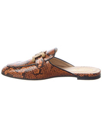 Tod’S Snake-Embossed Leather Mule