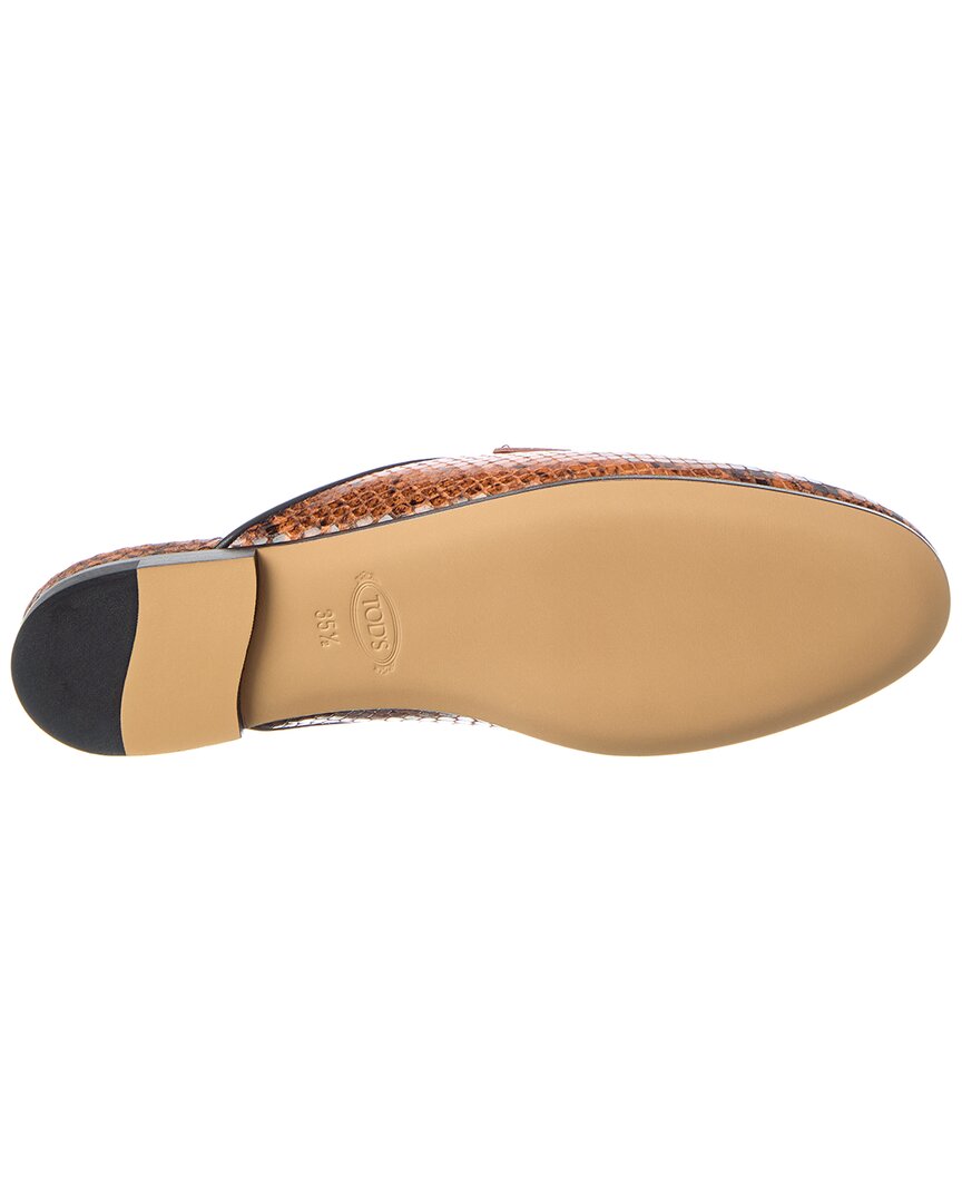Tod’S Snake-Embossed Leather Mule
