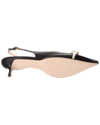 Valentino Bow Detail 45 Leather Slingback Pump