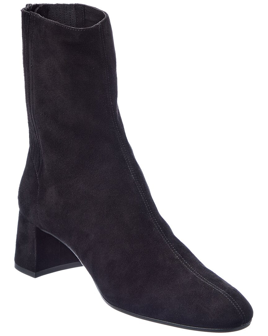 Aquazzura Saint Honore 50 Suede Bootie 35 Black