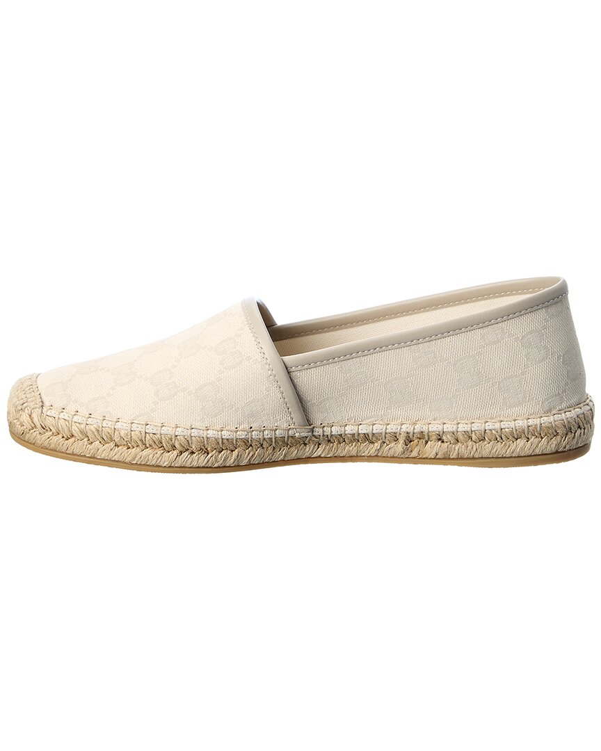 Gucci Gg Canvas & Leather Espadrille