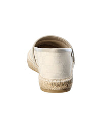 Gucci Gg Canvas & Leather Espadrille