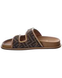 FENDI Fendi Feel Ff Leather-Trim Sandal