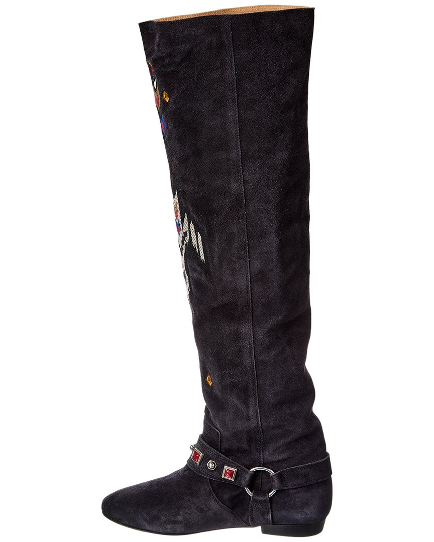 Isabel Marant Selize Suede Knee-High Boot