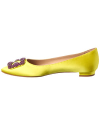 Manolo Blahnik Hangisi Satin Flat