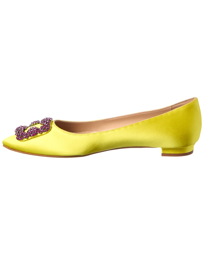 Manolo Blahnik Hangisi Satin Flat