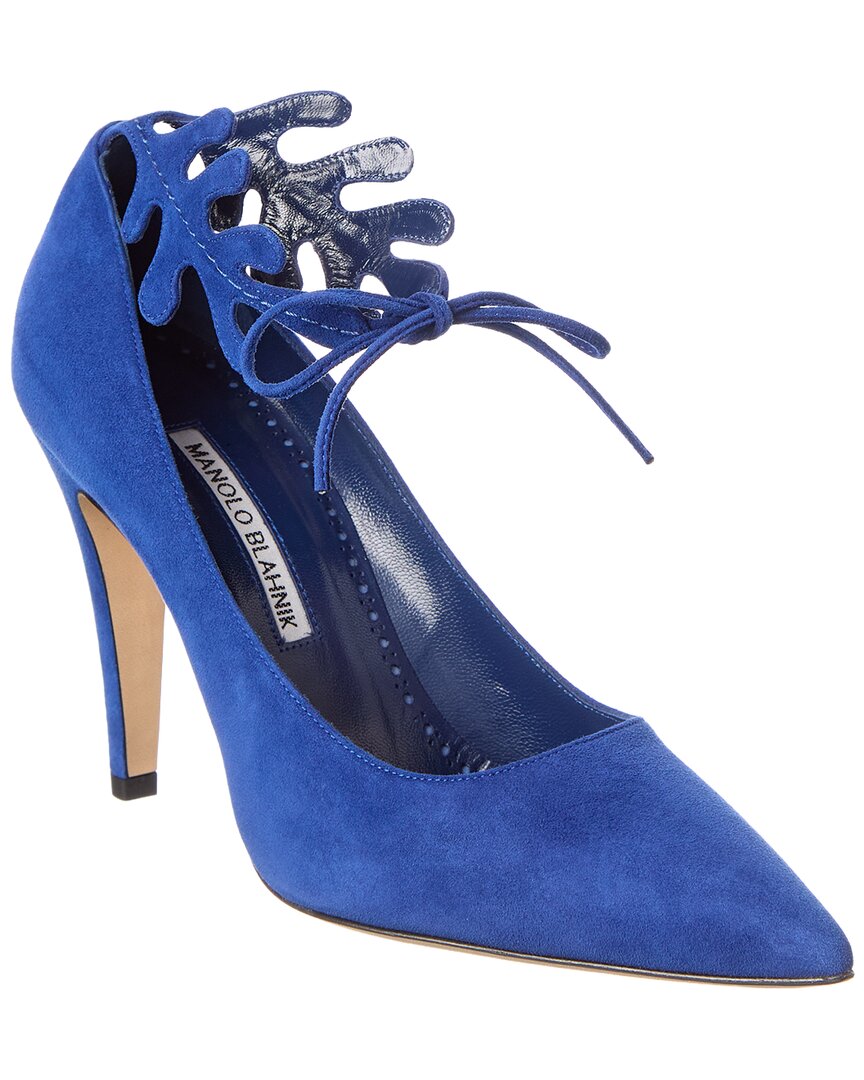 Manolo Blahnik Florettehi 100 Suede Pump