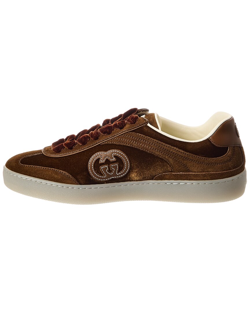Gucci G75 Velvet & Suede Sneaker
