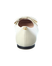 Valentino Bowow Leather Ballet Flat