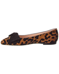 Valentino Bowow Haircalf & Suede Ballerina Flat