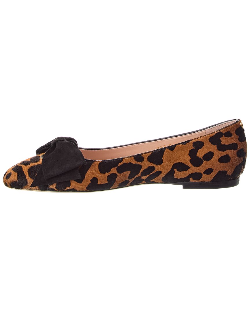 Valentino Bowow Haircalf & Suede Ballerina Flat