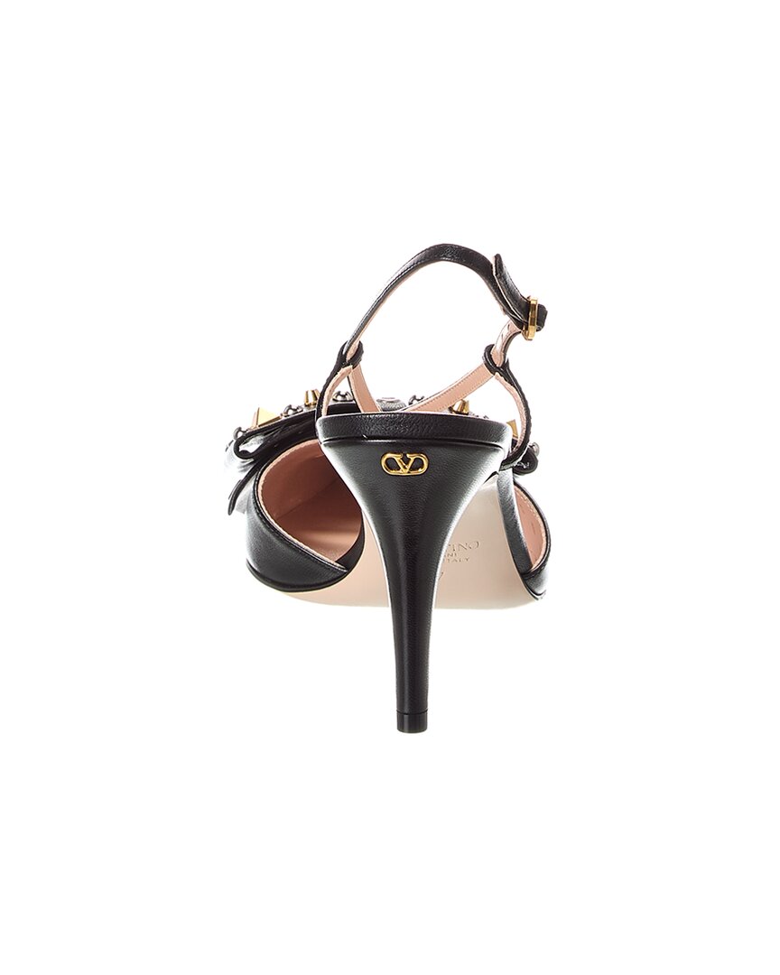 Valentino Vlogo 85 Leather Slingback Pump