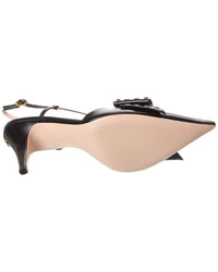 Valentino Vlogo 85 Leather Slingback Pump