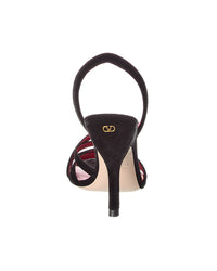 Valentino Fetishique 105 Velvet Slingback Sandal