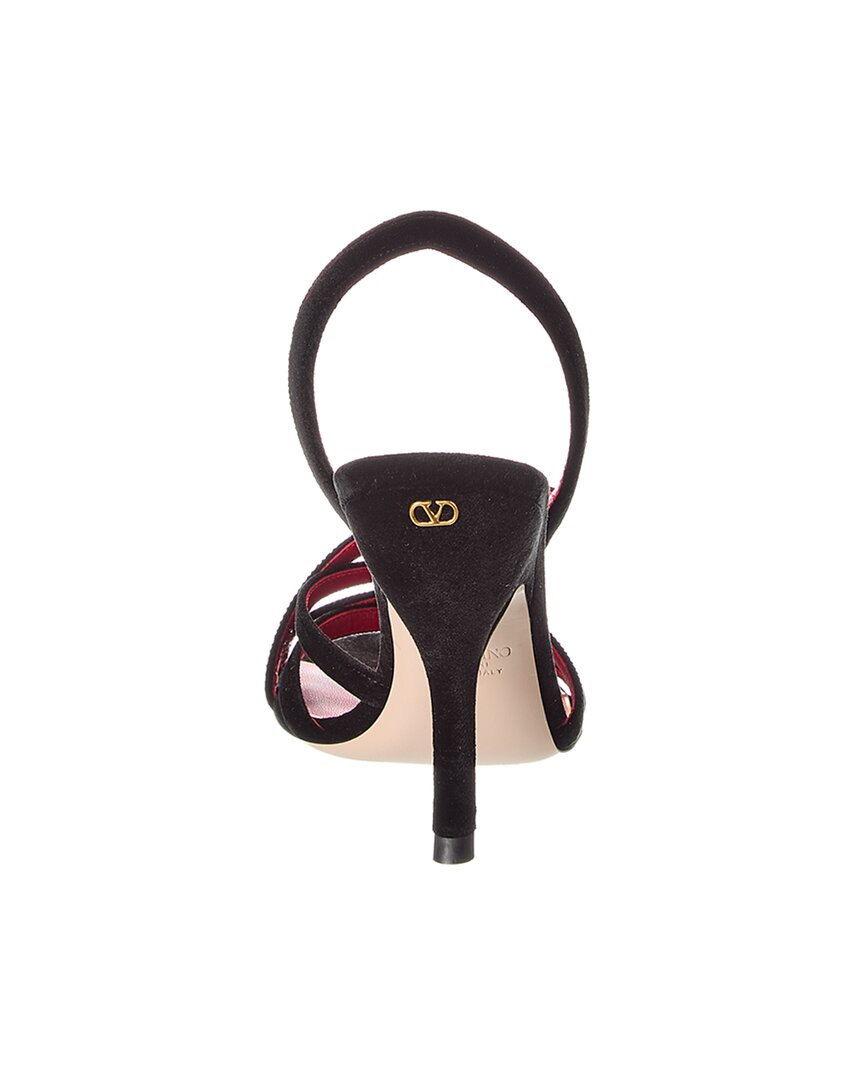 Valentino Fetishique 105 Velvet Slingback Sandal