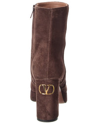 Valentino Valentino Fawcette 90 Suede Platform Bootie