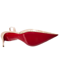 Christian Louboutin Kate Max O Sling 85 Lace & Leather Slingback Pump