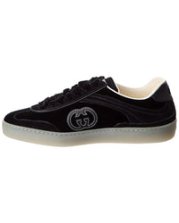 Gucci G75 Velvet & Suede Sneaker