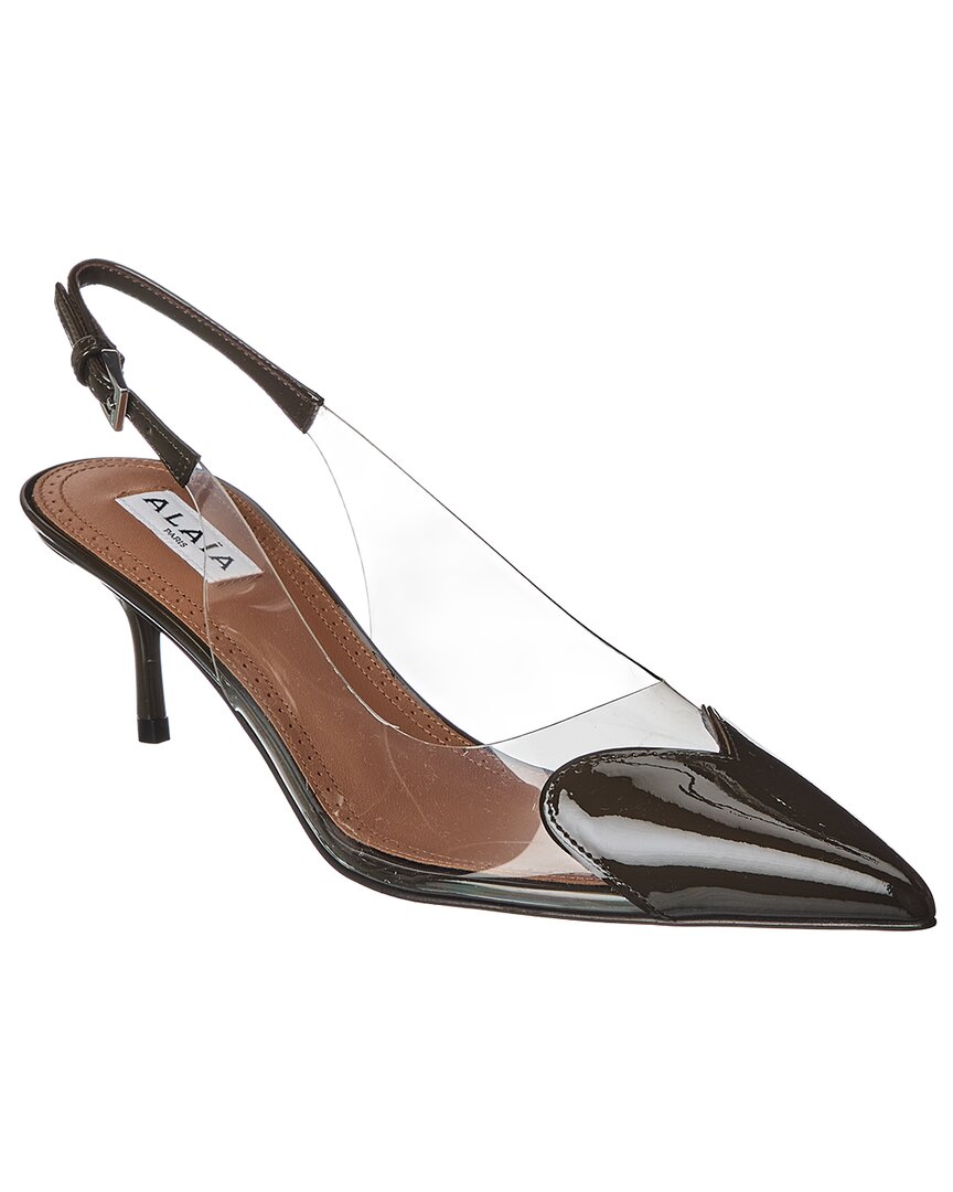 Alaïa Le Coeur Vinyl & Patent Slingback Pump