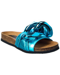 Jw Anderson Chain Leather Sandal Blue