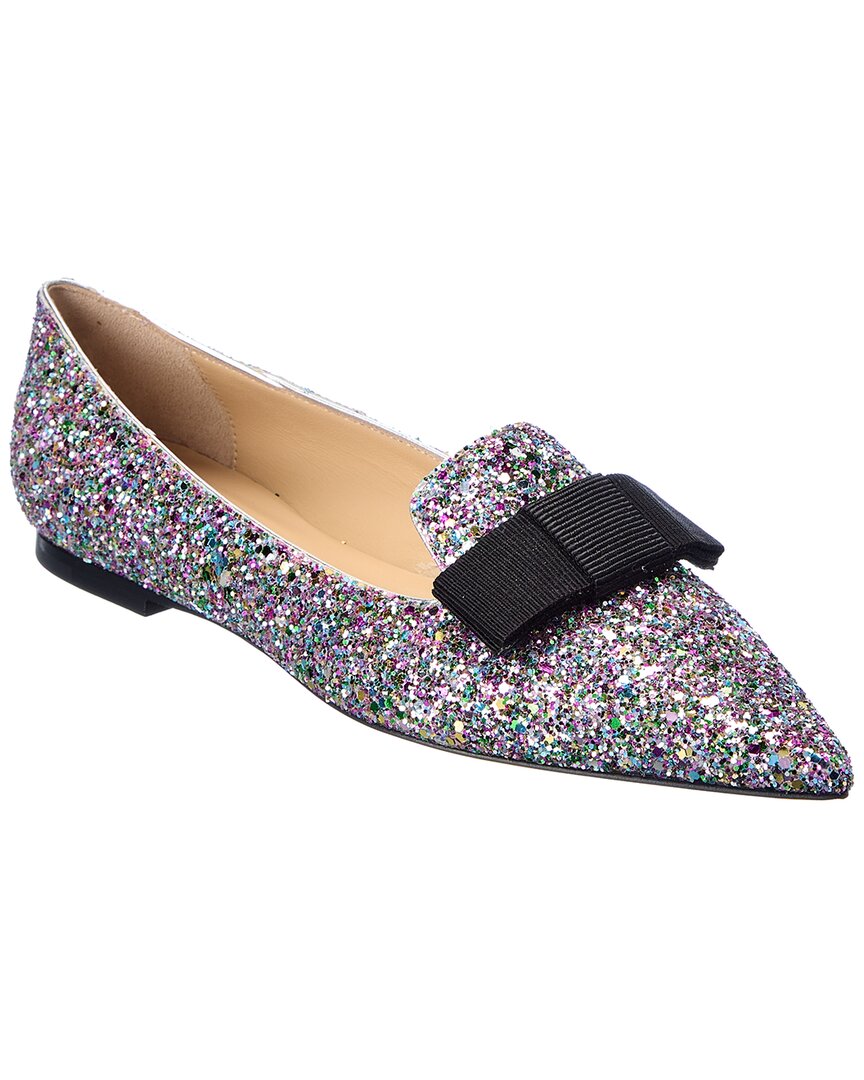 Jimmy Choo Gala Glitter Flat Pink