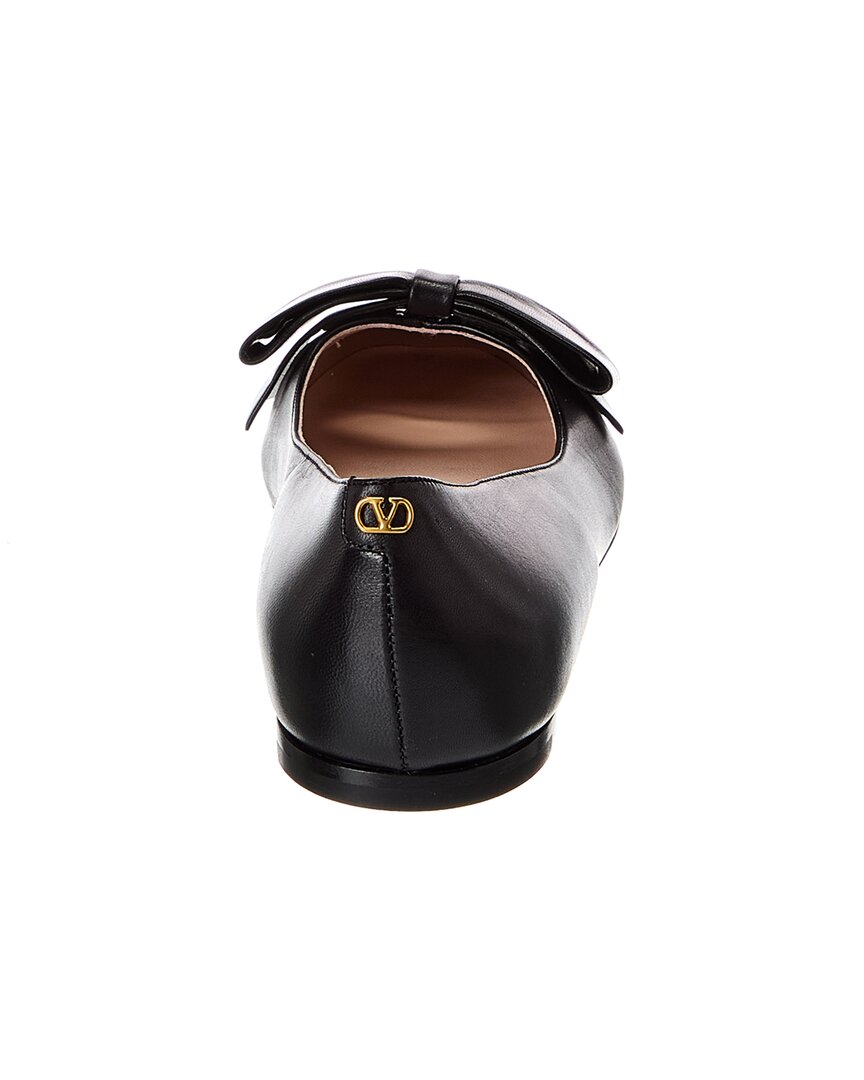 Valentino Bowow Leather Ballet Flat