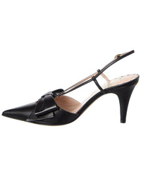 Valentino Bowow 85 Leather Slingback Pump