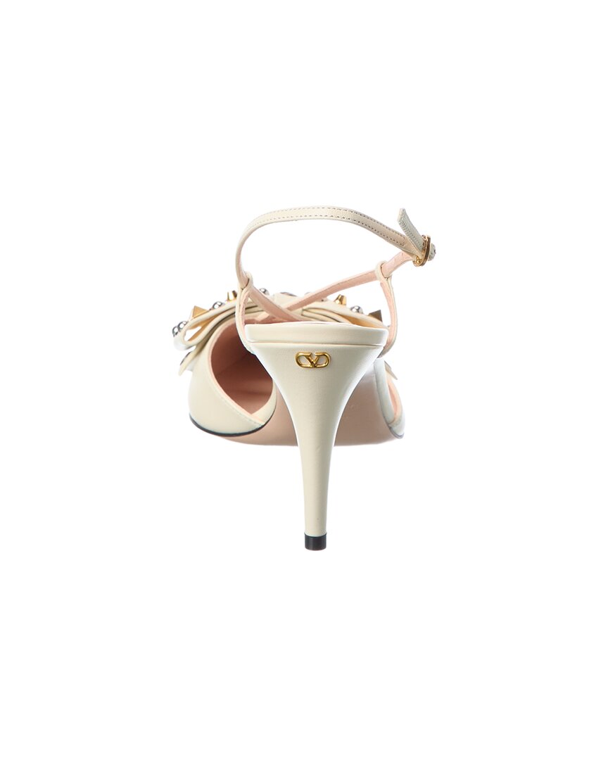 Valentino Vlogo 85 Leather Slingback Pump