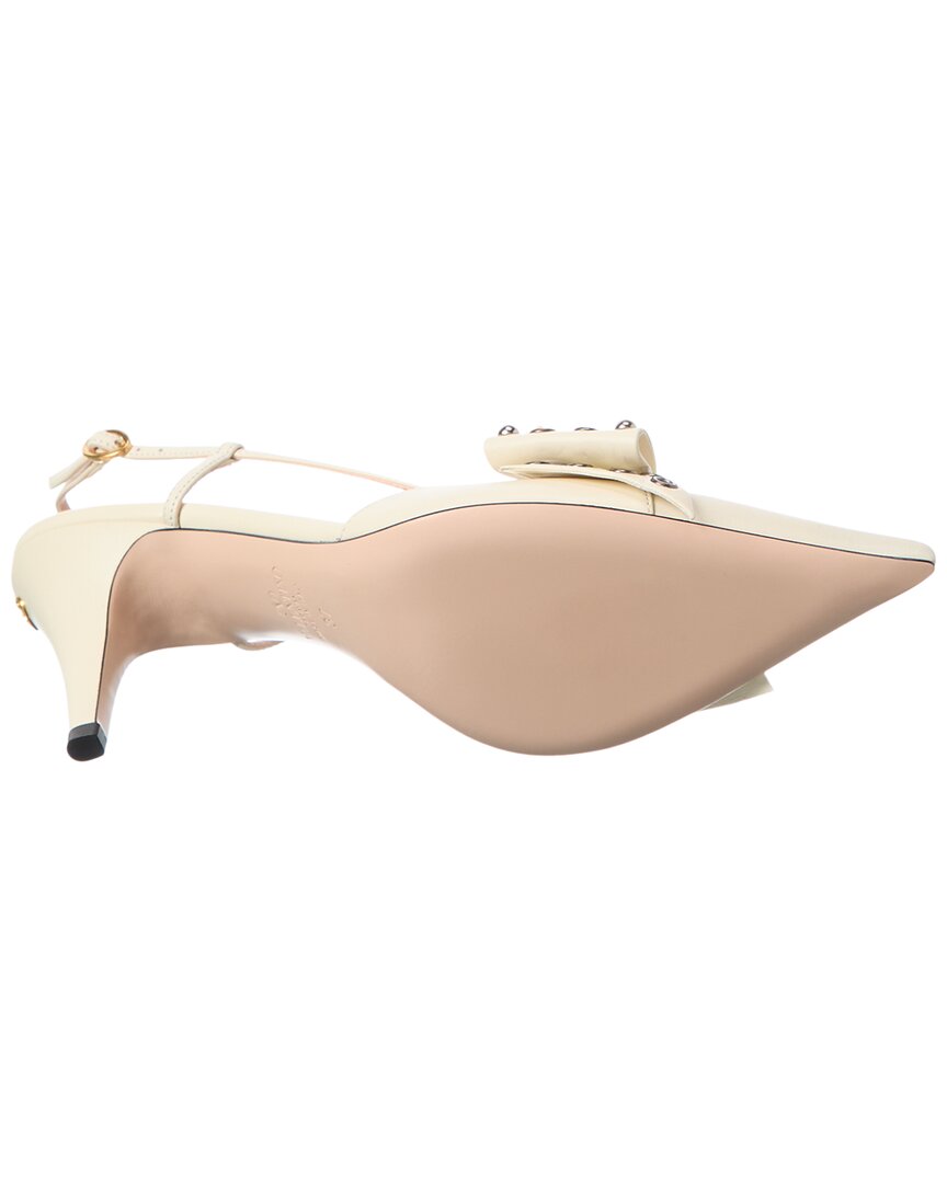 Valentino Vlogo 85 Leather Slingback Pump