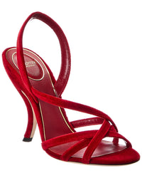 Valentino Fetishique 105 Velvet Slingback Sandal