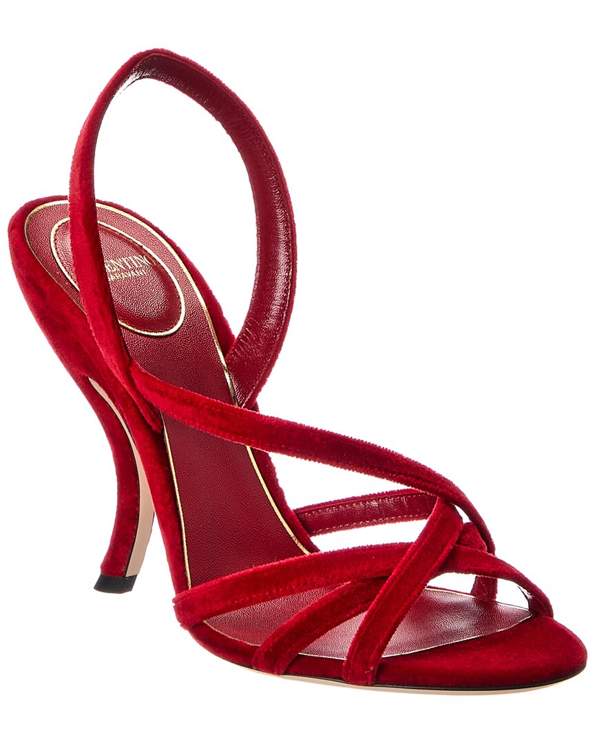 Valentino Fetishique 105 Velvet Slingback Sandal