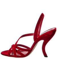 Valentino Fetishique 105 Velvet Slingback Sandal