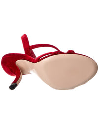 Valentino Fetishique 105 Velvet Slingback Sandal