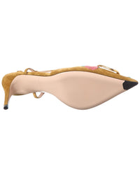 Valentino Vlogo Signature 80 Suede Slingback Pump