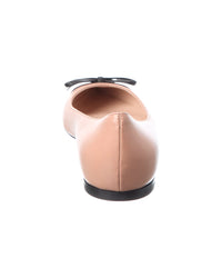Valentino Vlogo Leather Ballerina Flat