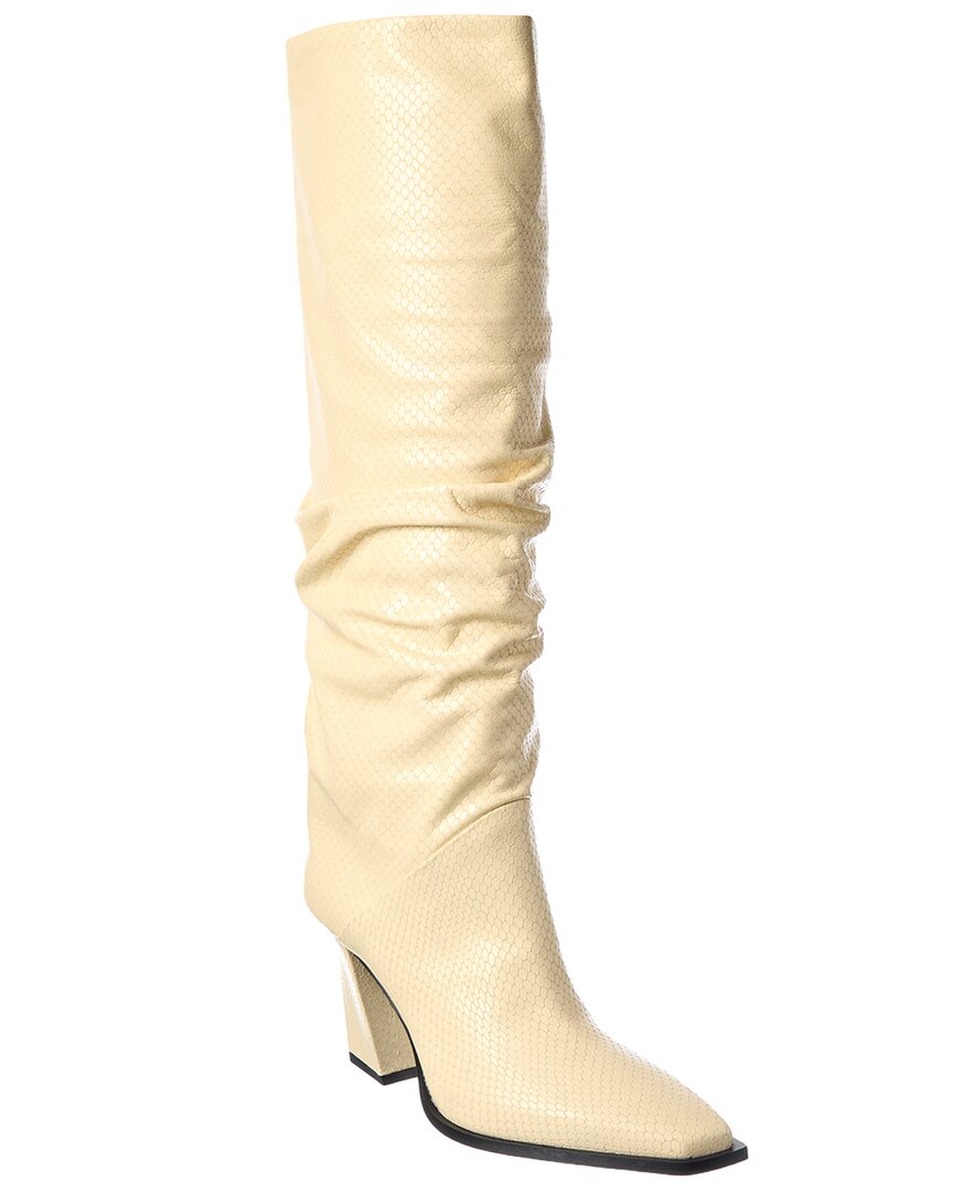 Jimmy Choo Hart 85 Snake-Embossed Leather Knee-High Boot