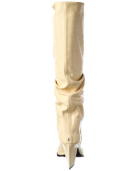 Jimmy Choo Hart 85 Snake-Embossed Leather Knee-High Boot