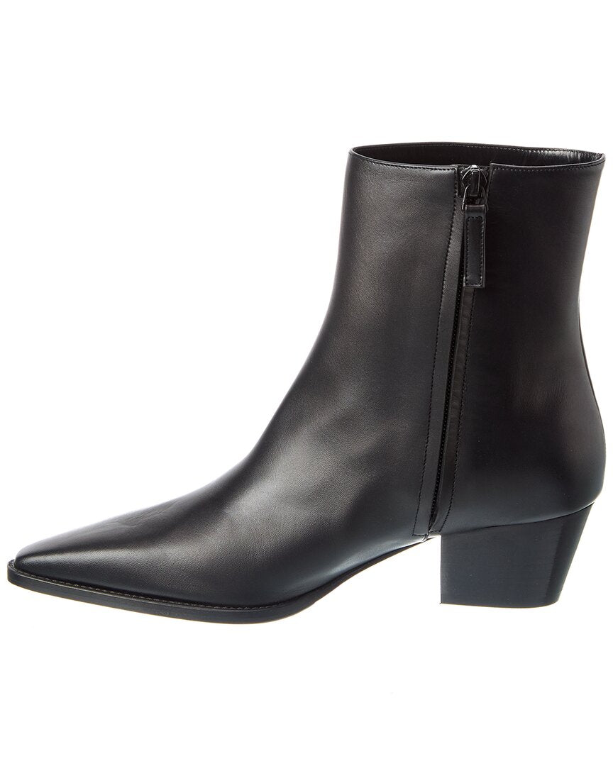 Manolo Blahnik Logo Leather Boot