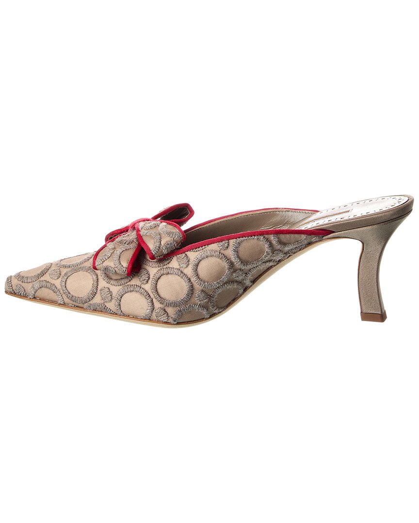 Manolo Blahnik Cicolu 70 Canvas Mule