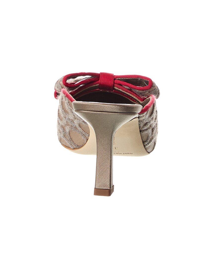 Manolo Blahnik Cicolu 70 Canvas Mule