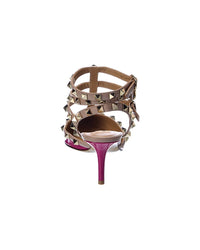 Valentino Rockstud Caged 65 Patent Ankle Strap Pump