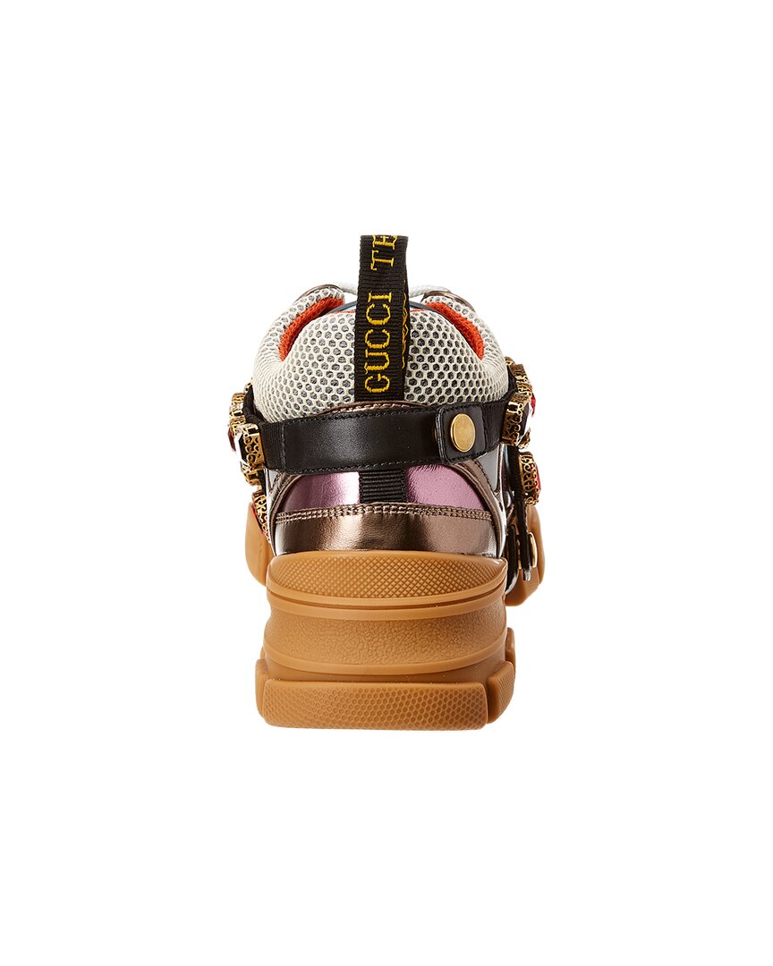 Gucci Flashtrek Leather & Mesh Sneaker – Bluefly