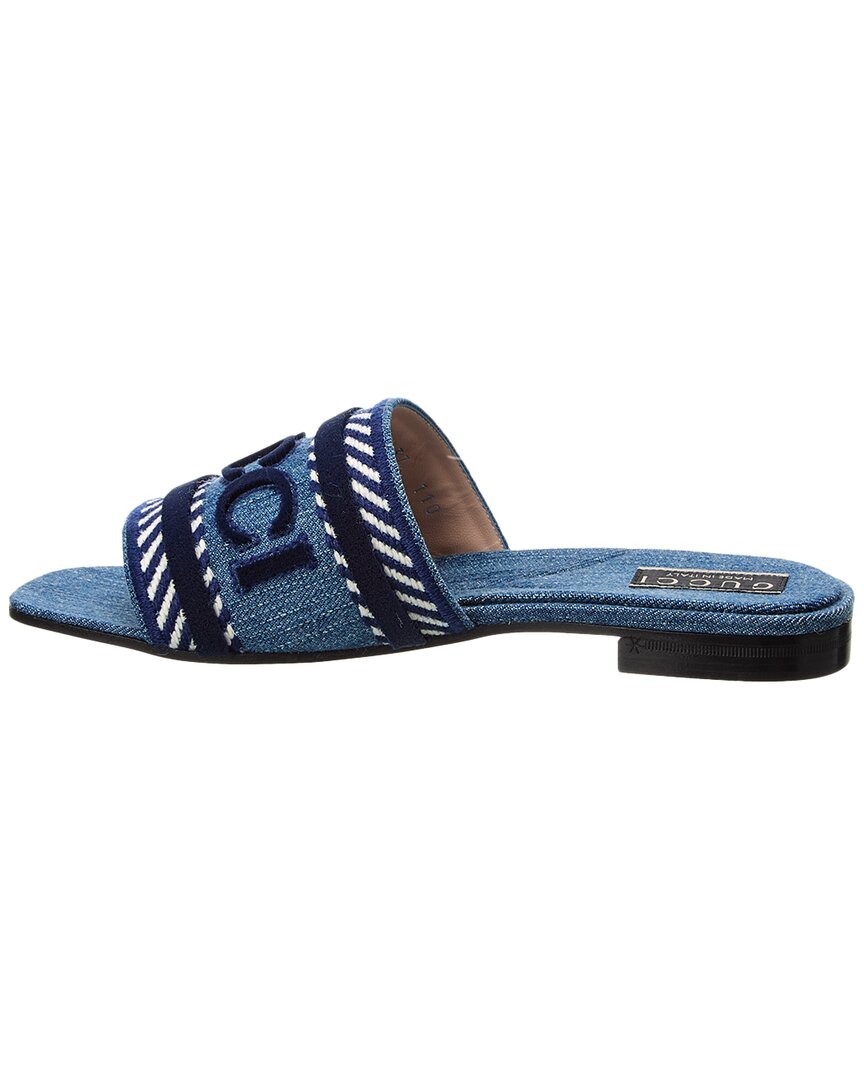 Gucci Gucci Script Denim Sandal