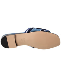 Gucci Gucci Script Denim Sandal