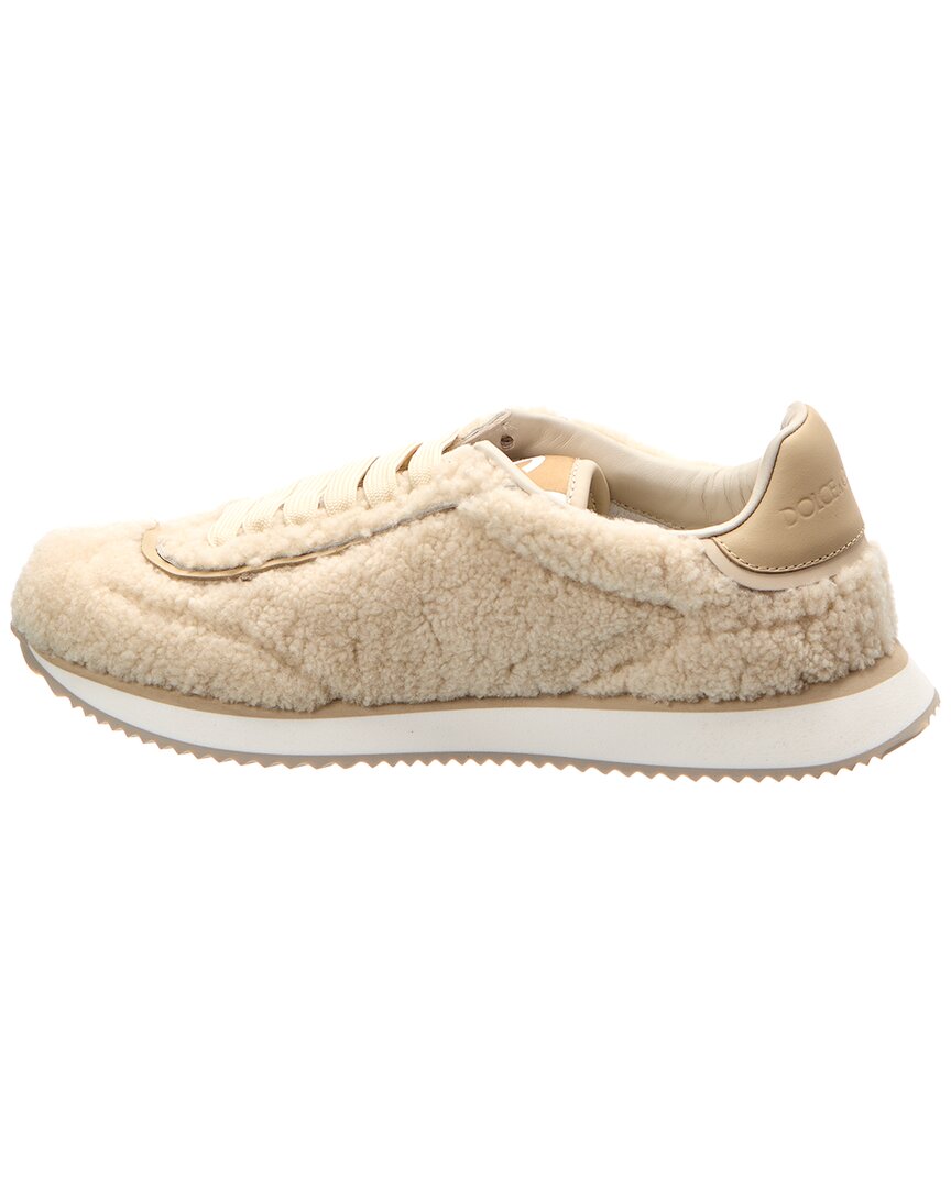 Dolce & Gabbana Dg Cushion Shearling & Leather Sneaker