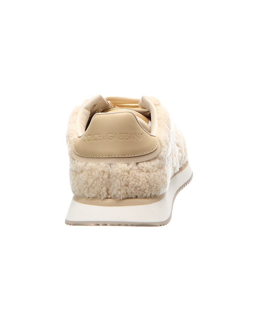 Dolce & Gabbana Dg Cushion Shearling & Leather Sneaker