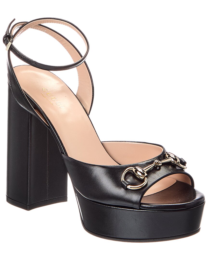 Gucci Gucci Horsebit Leather Platform Sandal
