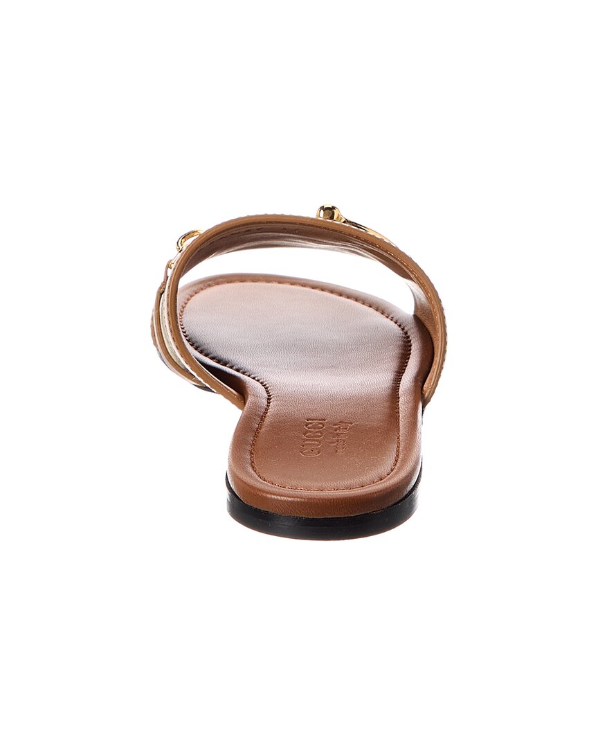 Gucci Gucci Gg Canvas & Leather Sandal