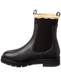 Ferragamo Ferragamo Rook F1 Leather & Shearling Boot